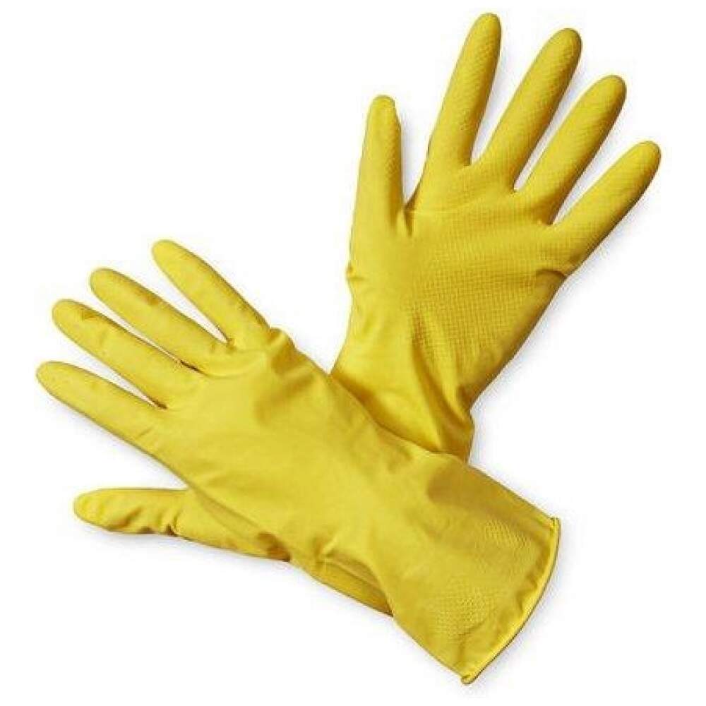 Rękawice Gospodarcze Gumowe Flokowane Żółte XL