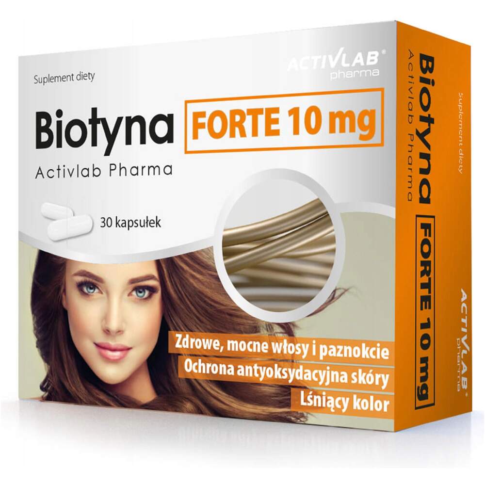 Biotyna Forte 10 mg zdrowe mocne włosy